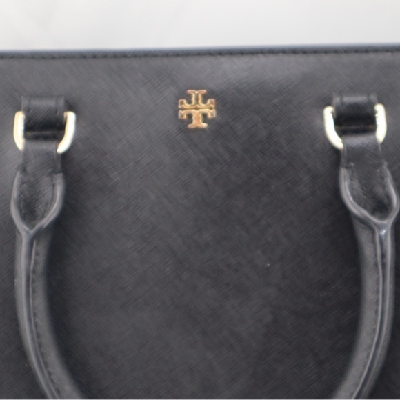 Tory Burch Black and Gold Satchel - Picture 6 of 10
